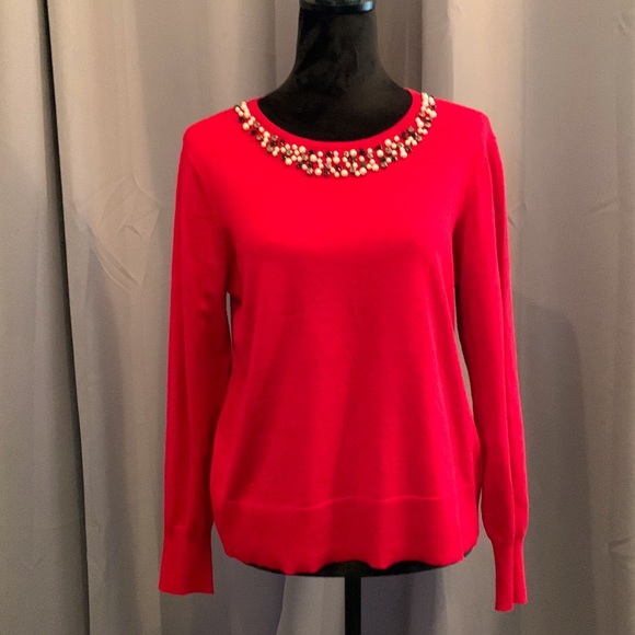 SUPER SEXY Gorgeous red long sleeve sweater from CHRISTOPHER & BANKS. - Picture 1 of 10
